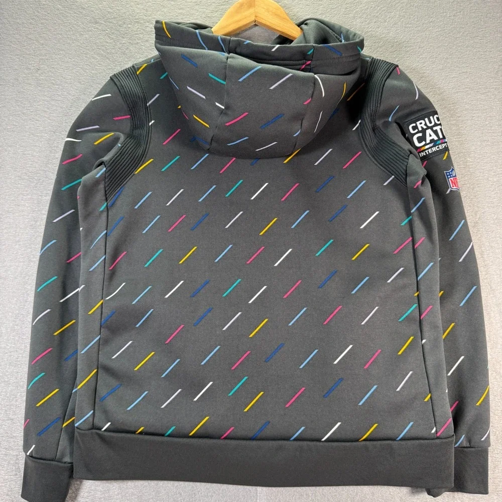 Las Vegas Raiders Crucial Catch Hoodie Sweatshirt Women Medium Gray Nike Dri Fit